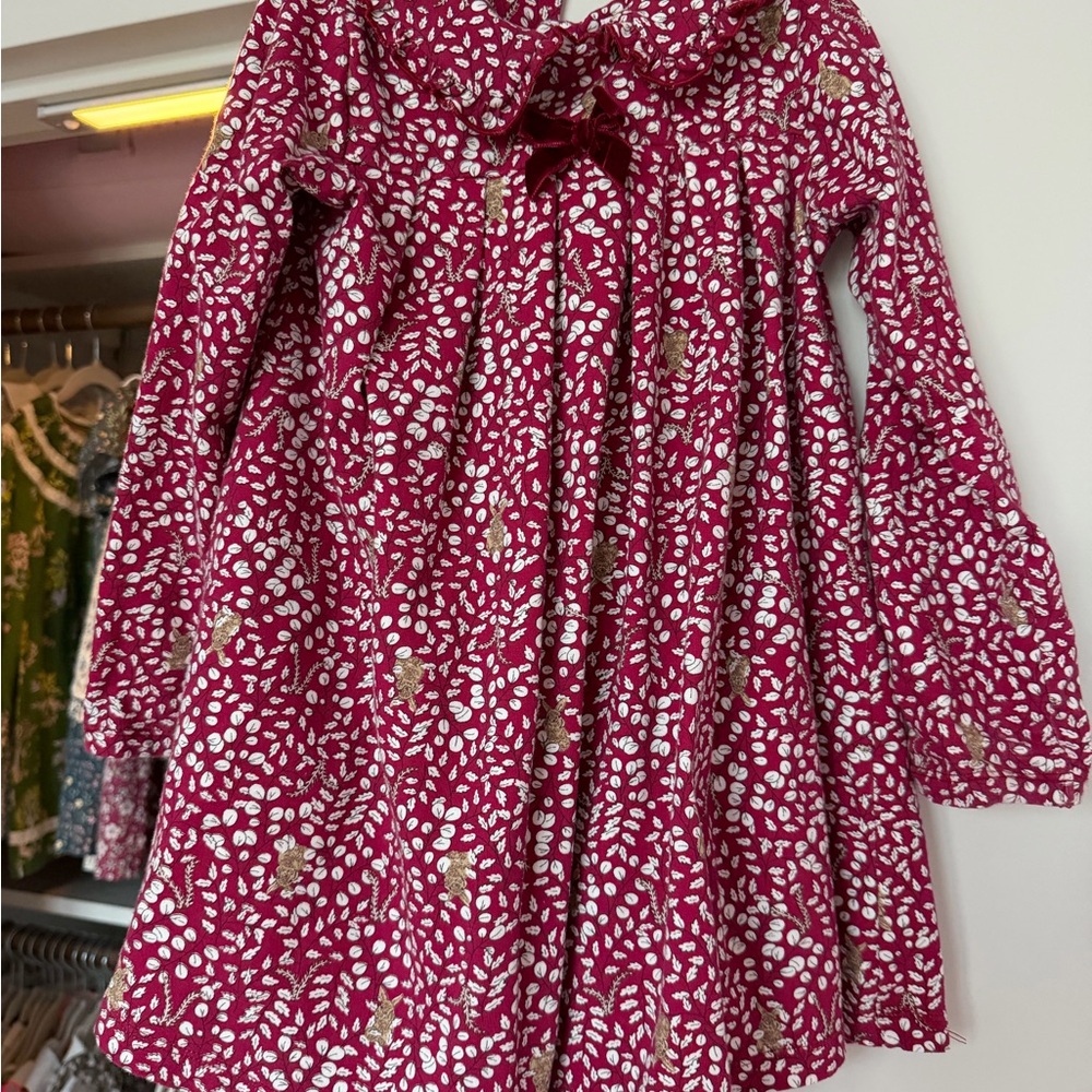 Trotters Red Floral Long Sleeve Dress